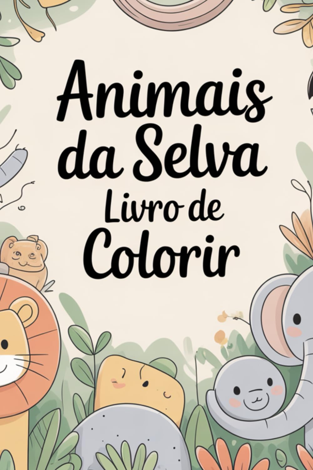Animais da Selva: Livro de Colorir