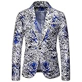 Männer Slim fit Smokingjacke besteht aus Soft Polyesterstoff,leicht und weich,lässig,bequem,langlebig,atmungsaktiv.