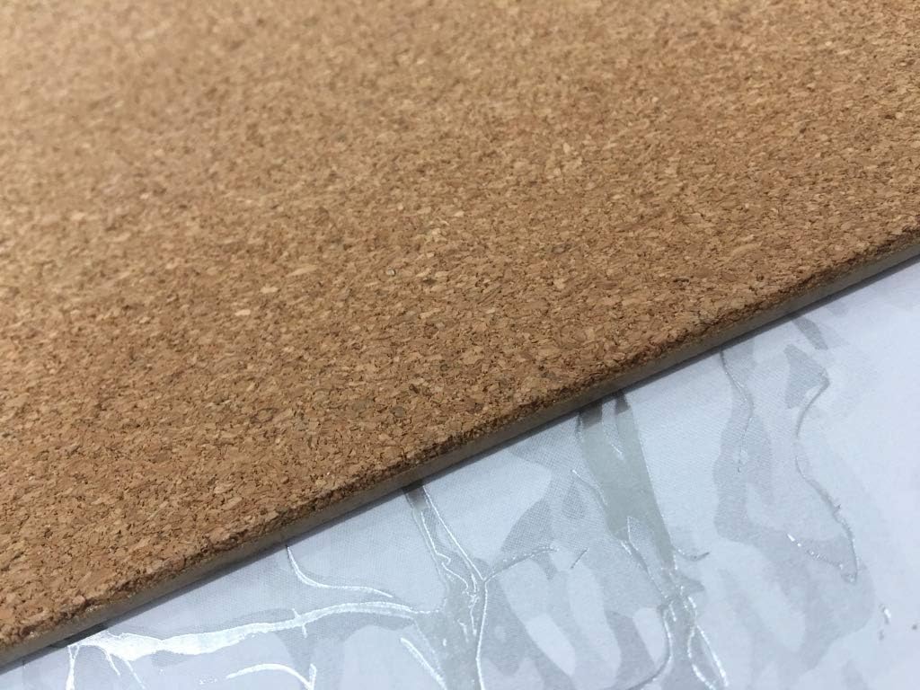 Dainty Home Silver Marble Round Rectangle Cork Placemats, Heat Resistant Placemats, Non-Slip - Image 3