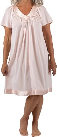 Shadowline Womens Shadowline Womens Satin Touch Shortsleeve Waltz Gown