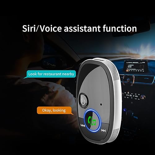 Miniatura 5 de Adaptador AUX Bluetooth para automóvil, receptor Bluetooth 5.0 portátil para cocheestéreo domésticoauriculares con cable, transmisión de música,