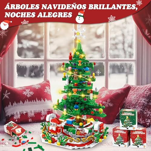 Calendario Adviento 2025, LED Bloques de Construcción con Árbol de Navidad 701 Piezas - Image 5