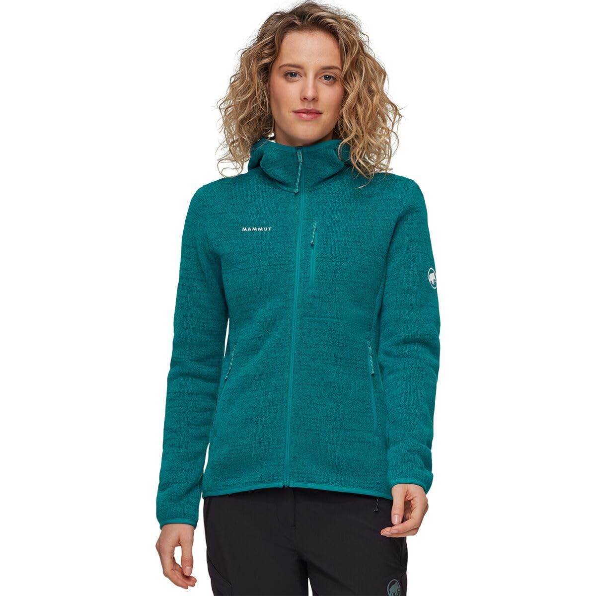 Mammut Women's Deep Teal Melange Arctic Iv Ml Hooded Jacket, M