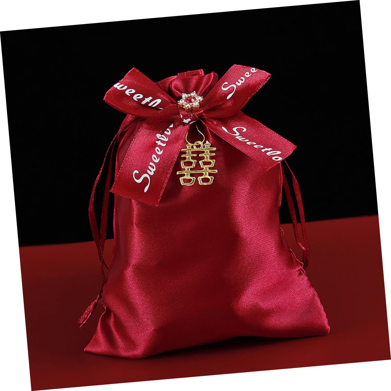 Blosssound Geschenktüten Mit Schleife – 48 Stück, 23x15 Cm, Rosa Kunststoff Mit Kordelzug, Für Süßigkeiten & Party