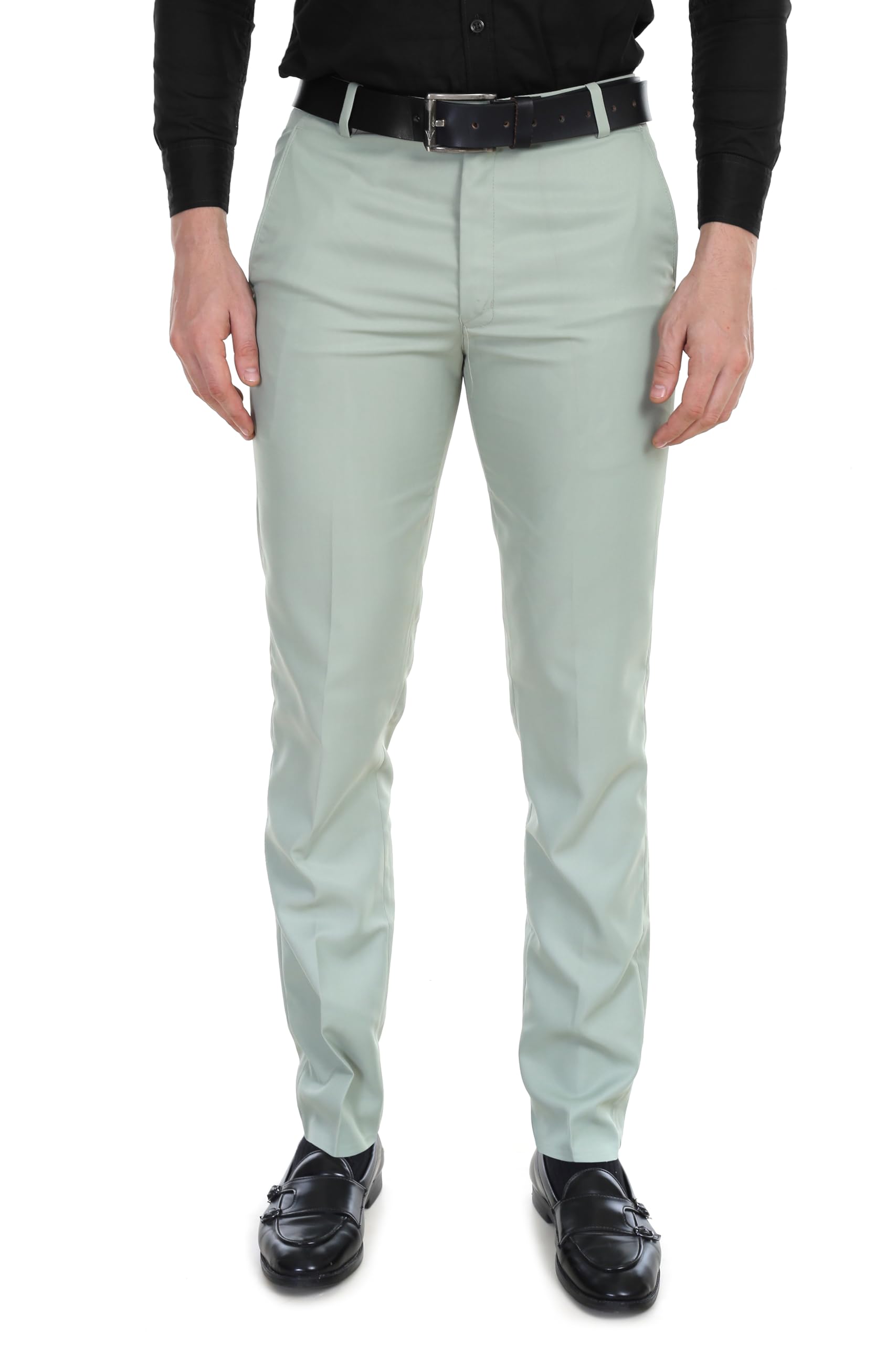 the turquoise turtle Men's Stretchable Solid Plain Formal Trousers – Regular Fit Stylish Pants for Office & Party, Fashionable Dress Trousers for Men-picture-17