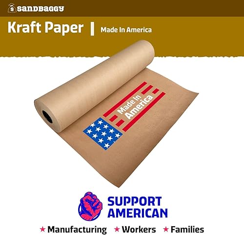 Miniatura 8 de Sandbaggy Rollos de papel kraft de alta resistencia, papel reciclado de 75 libras para envío, embalaje y embalaje, fabricados en Estados Unidos (1