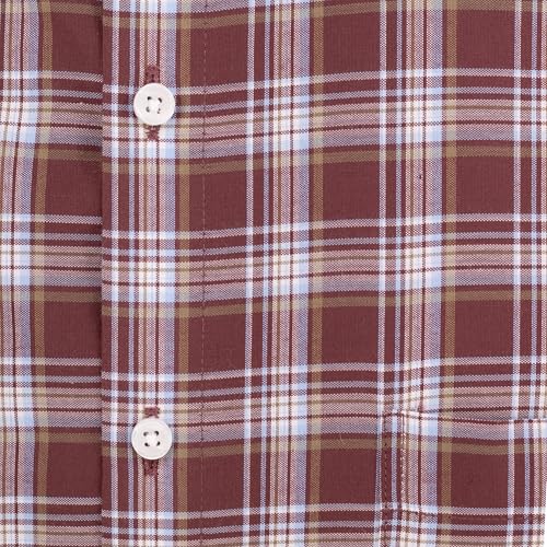 Image of 7-DAYS Men's Premium Checks Formal Shirt - Cotton Rich, Regular Fit, Full Sleeve, with Pocket, Wrinkle Resistant - Stylish Office & Everyday Wear.