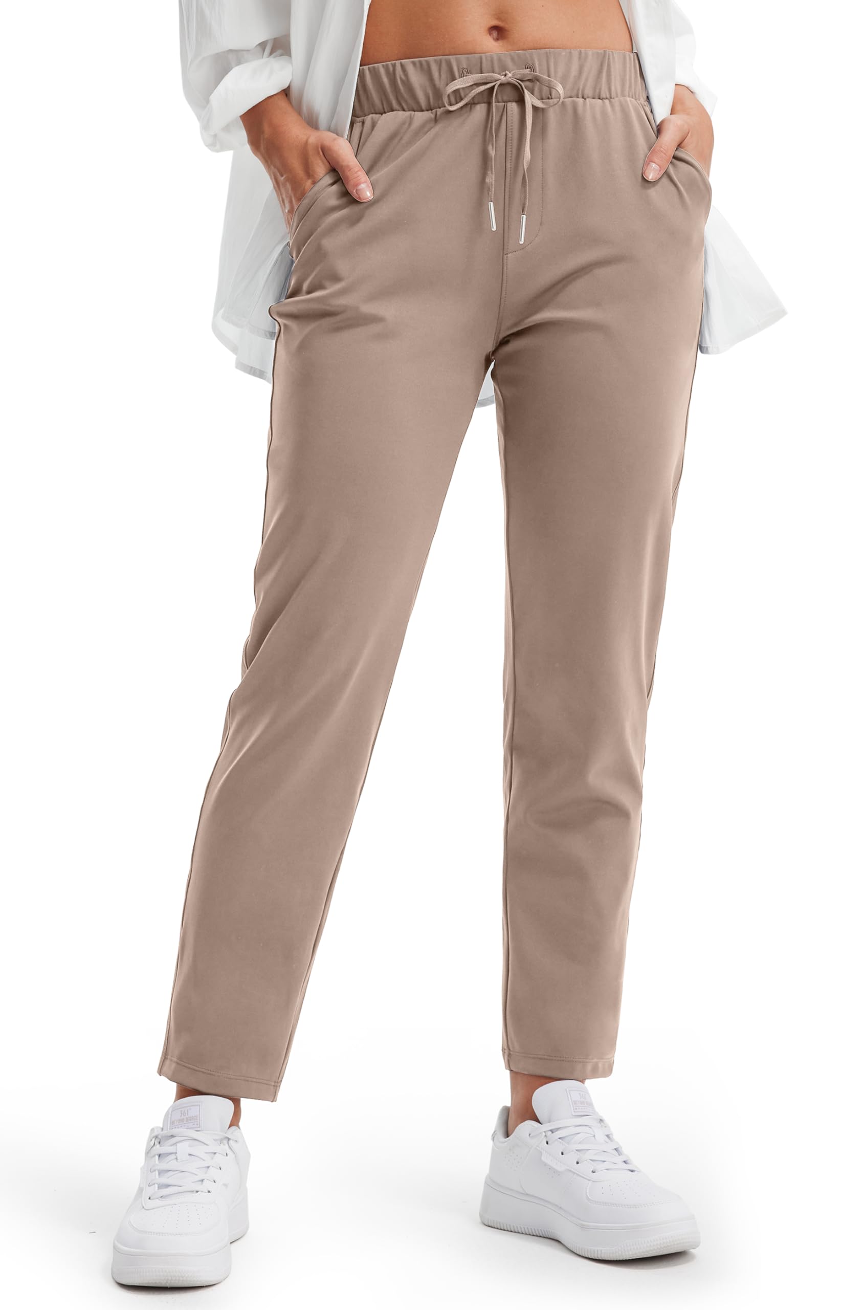 Libin Women's Joggers Pants 4-Way Stretch Golf Pants 7/8 Ankle Casual Dress Sweatpants Pockets for Yoga, Athletic, Lounge — view 13