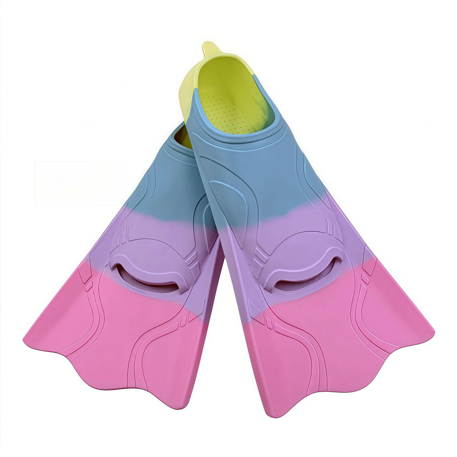 Lot de 2 palmes antidérapantes en silicone pour jeunes - Équipement d'exploration pour un usage familial