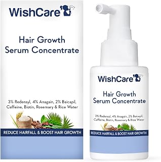 WishCare Hair Growth Serum: 3% Redensyl, 4% Anagain, 2% Baicapil, Rosemary - Boost Density, Reduce Fall Naturally