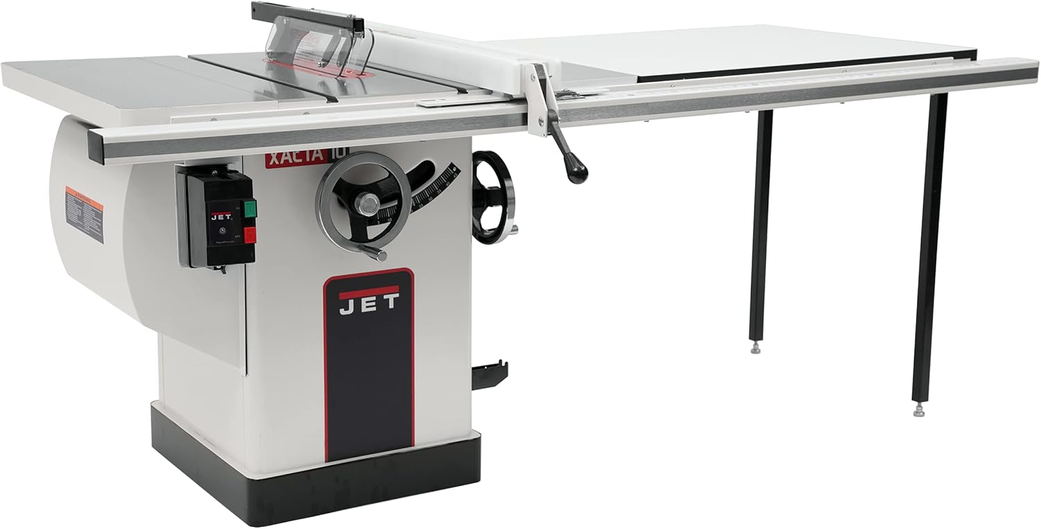 JET 10-Inch Deluxe XACTA Table Saw, 50-Inch Rip, 5 HP, 230V 1Ph (JTAS-10XL50-5/1DX)