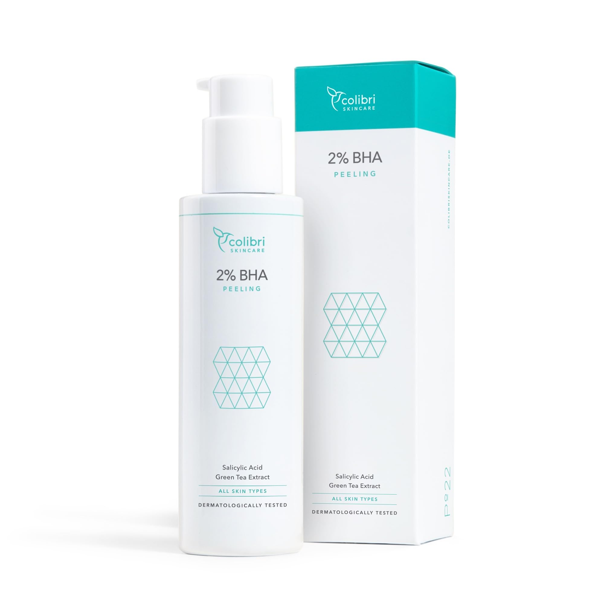 colibri skincare 2% BHA PEELING (100ml) - Peeling de ácido salicílico facial para todo tipo de piel - Peeling químico para reducir los granos, puntos negros y poros