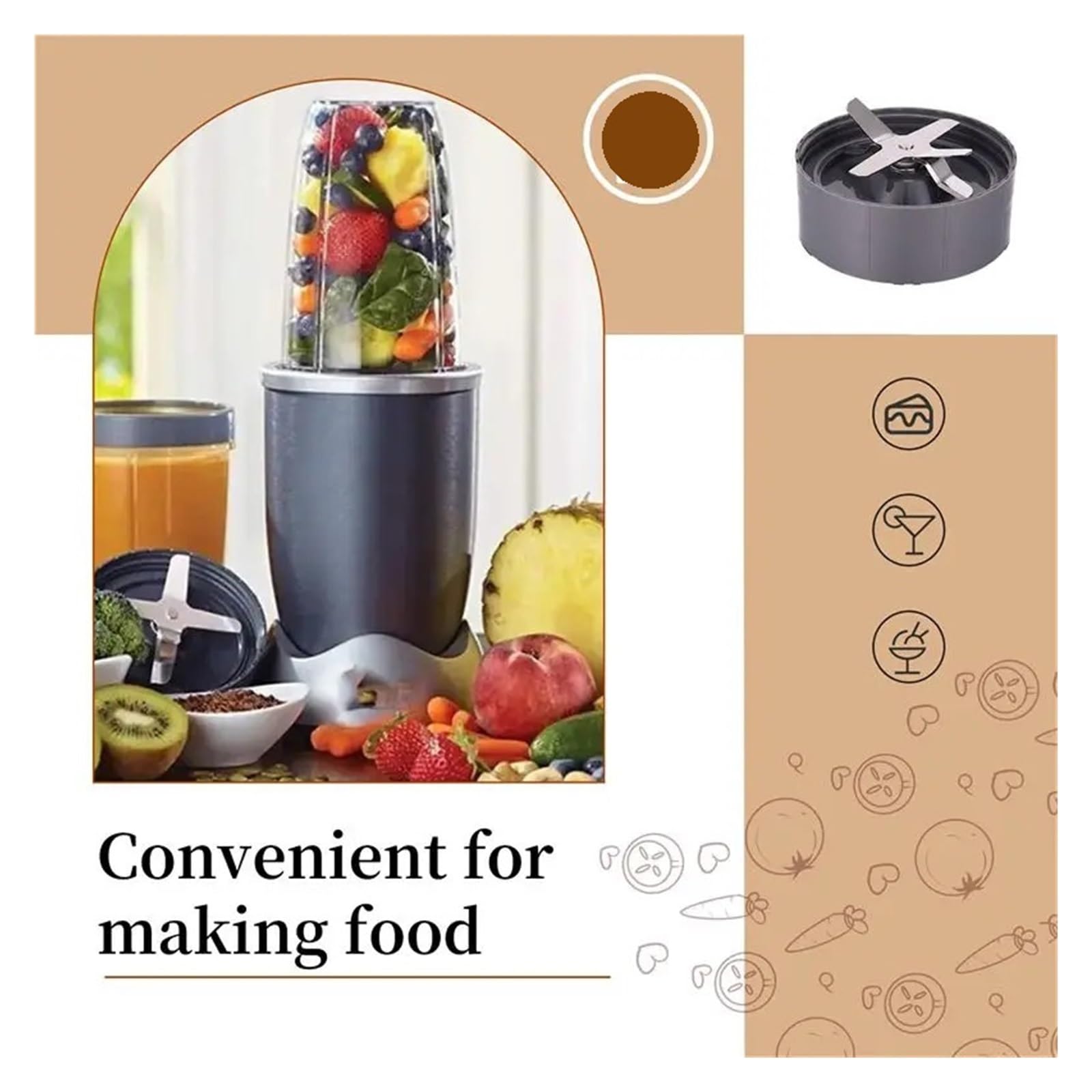 Kompatibel Mit Nutribullet, Klinge A74G | A74G, Absaugklinge, 600 W/900 W, Ersatz
