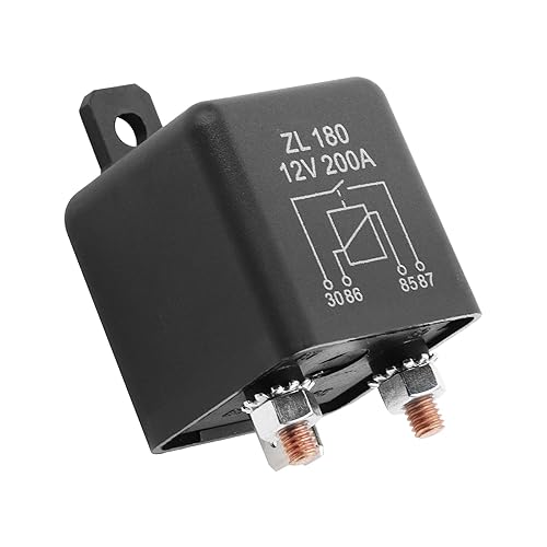 Relé de 200 A, relé de arranque de 12 V, interruptor de encendidoapagado, relé de arranque resistente, 4 relés de terminales para camión, barco,