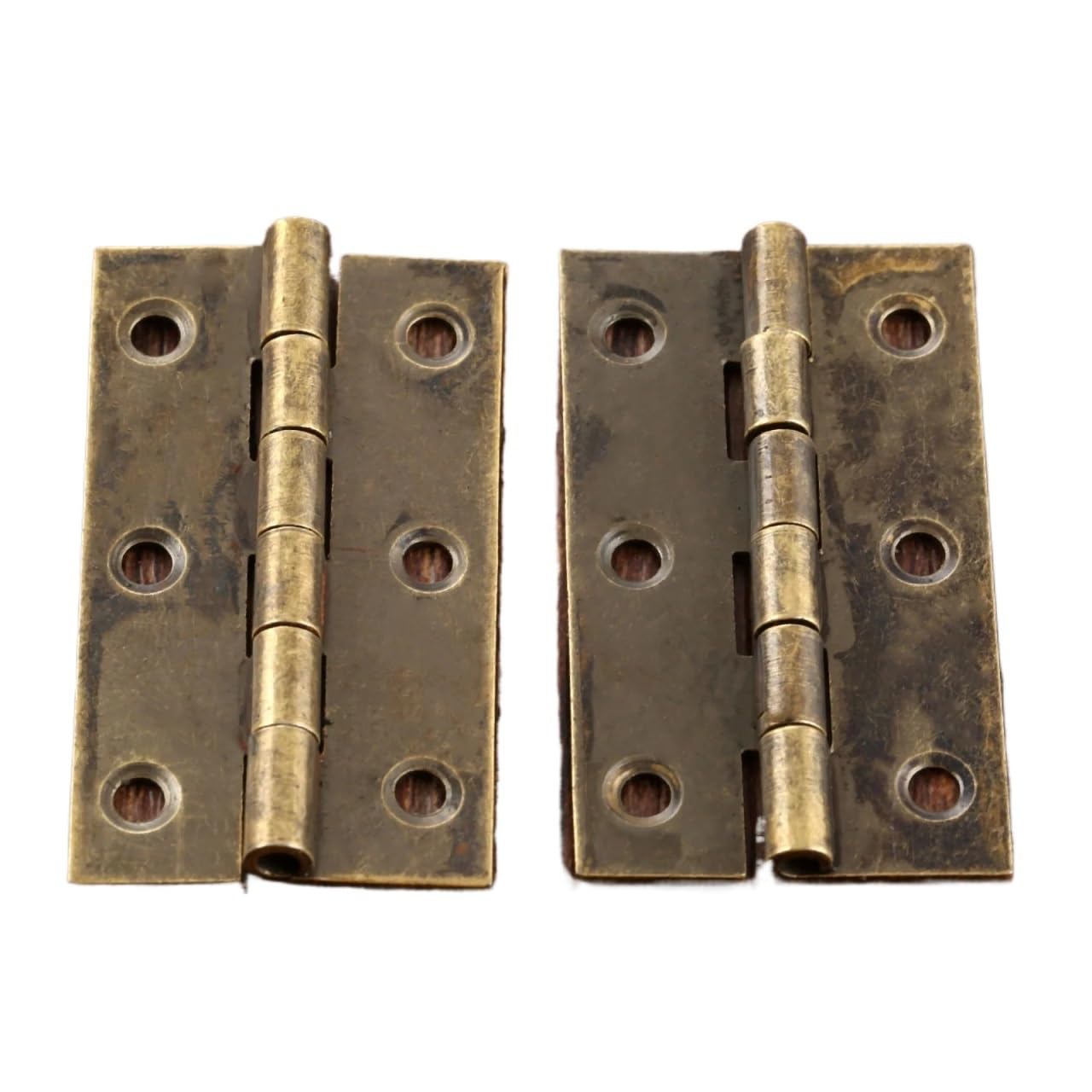 2Pcs Furniture Cabinet Drawer Door Butt Hinge Antique Bronze Decorative Hinges for Jewelry Box 50x28mm