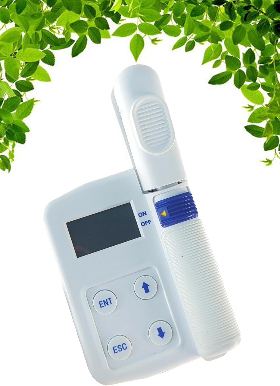 Chlorophyll Meter Chlorophyll Analyzer Chlorophyllometer for Measuring Leaf Chlorophyll Content with Range 0.0-99.9SPAD Area 2mm*2mm Precision ±1.0 SPAD Repeatability ±0.3 SPAD Data Storage