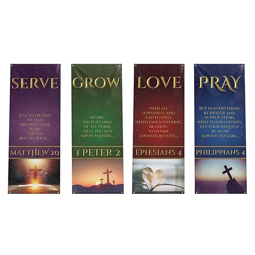 Church Banners for Sanctuary wall with Scripture | Welcome Praise