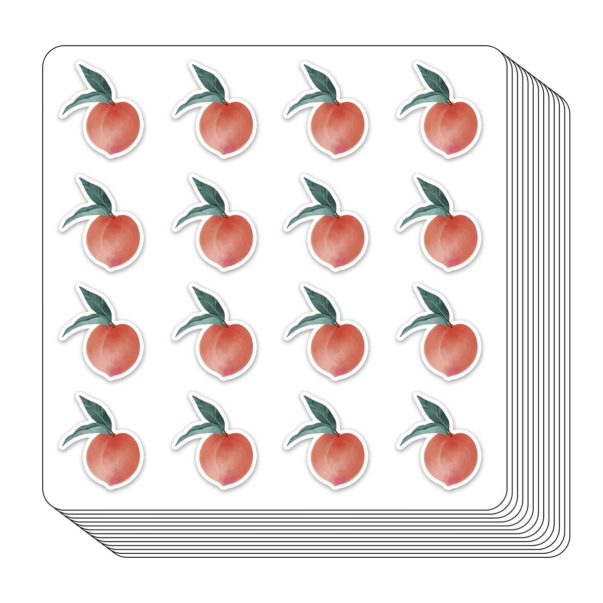Peach Fruit Planner Stickers, 0.5in Monthly Scrapbooking Kids DIY Arts Crafting 208-Pack