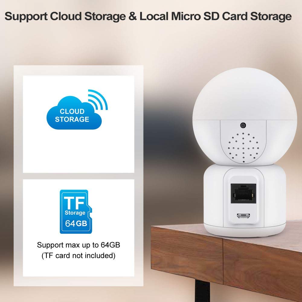 Telecamera Di Sorveglianza Wi-Fi 1080P Full HD | Visione Notturna E Rilevamento Movimento | App TuyaSmart Per Video Live | Alimentazione A Batteria O USB | Interna/Esterna