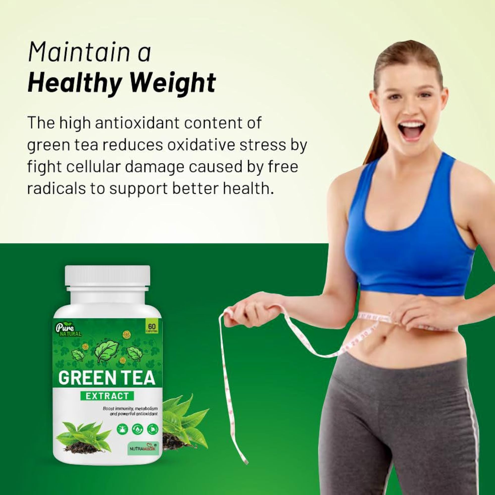 Nutramagik Green Tea Extract Capsules, 60 Count