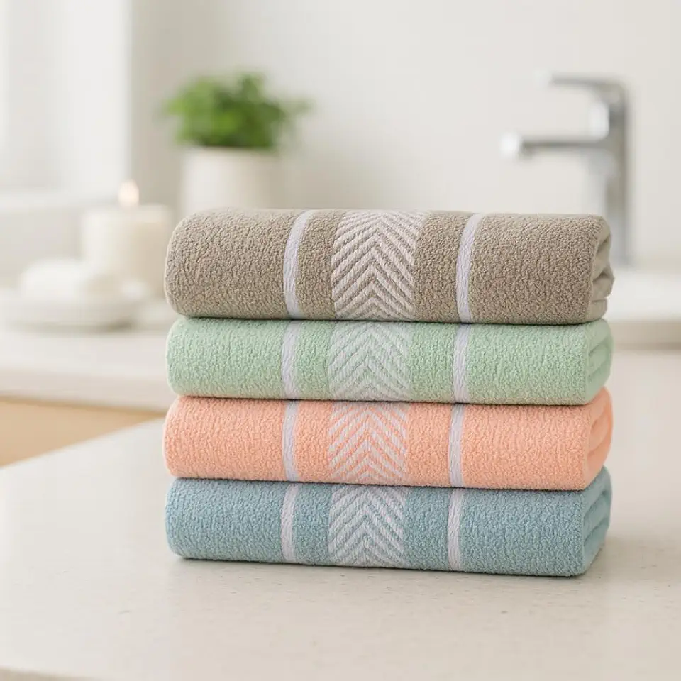 Conjunto de 4 Toalhas de Rosto e Mão 30x66cm – Absorção e Durabilidade para Banheiro, Lavabo ou Academia