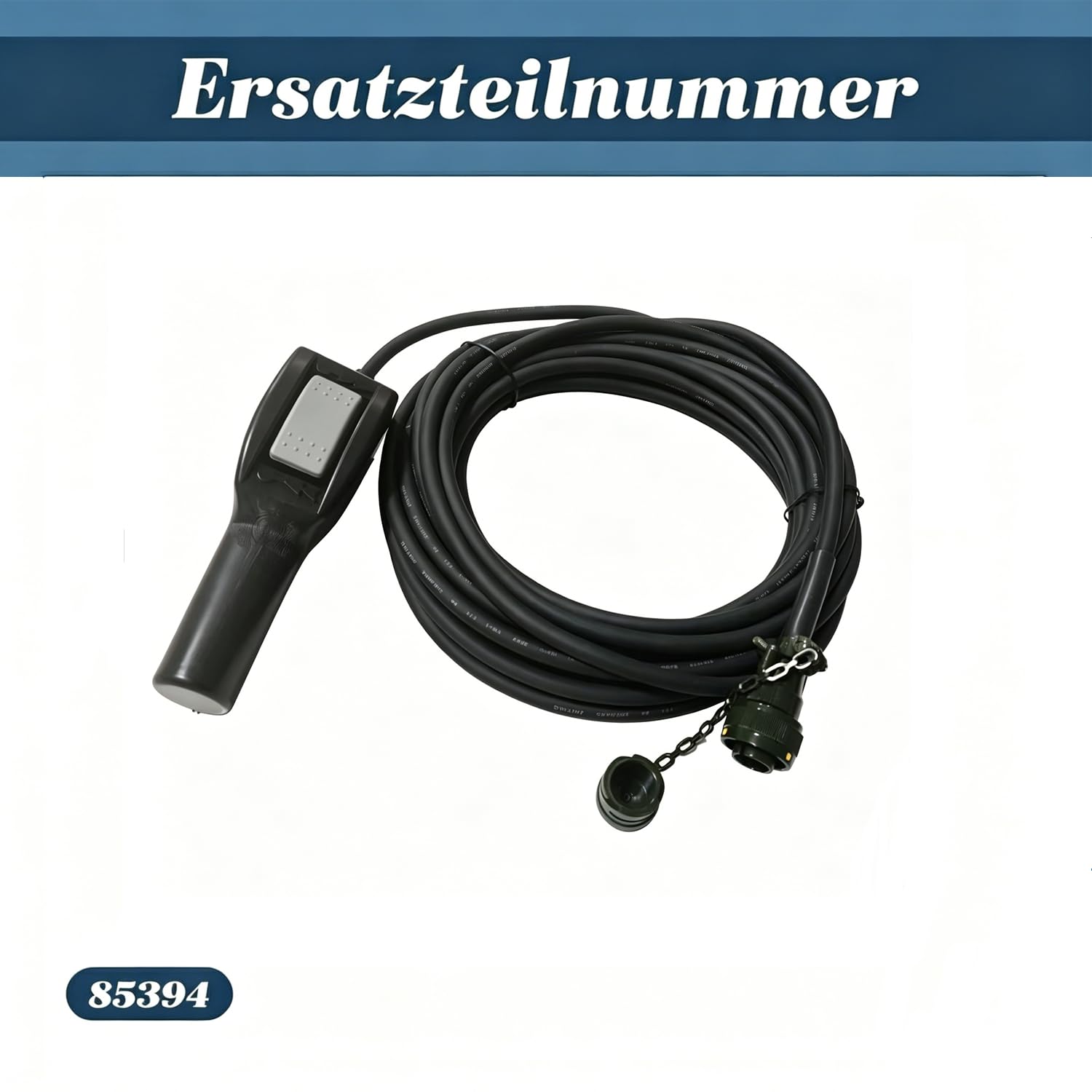 WARN 85394 ręczny pilot do wciągarki linowej, przewodowy pilot zdalnego sterowania do wciągarki linowej DC, kabel 33" (10 m), do offroad, przyczepy kempingowej i warsztatu