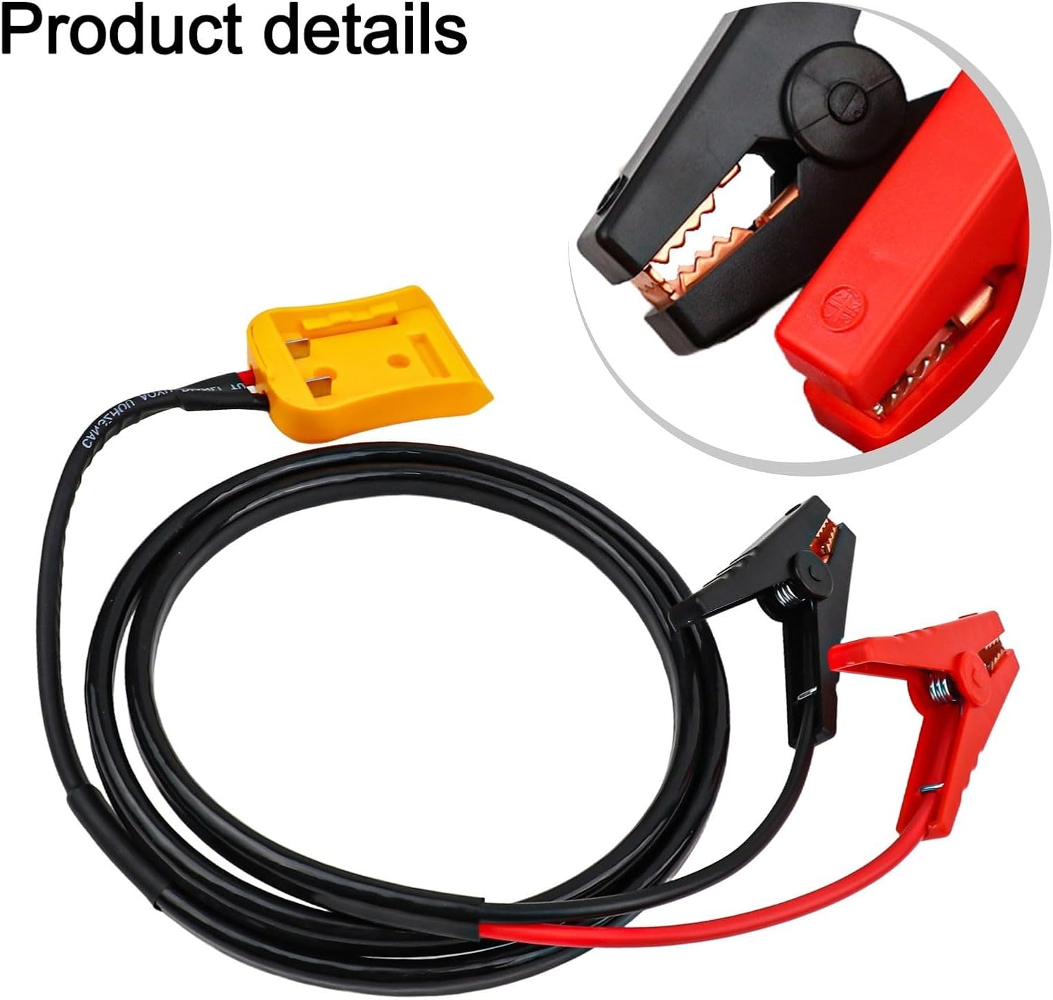 8AWG For Jumper Cables 5.9FT for Automotive Use Compatible with 20V Batteries Featuring Robust Clamps and Weather-Resistant PVC