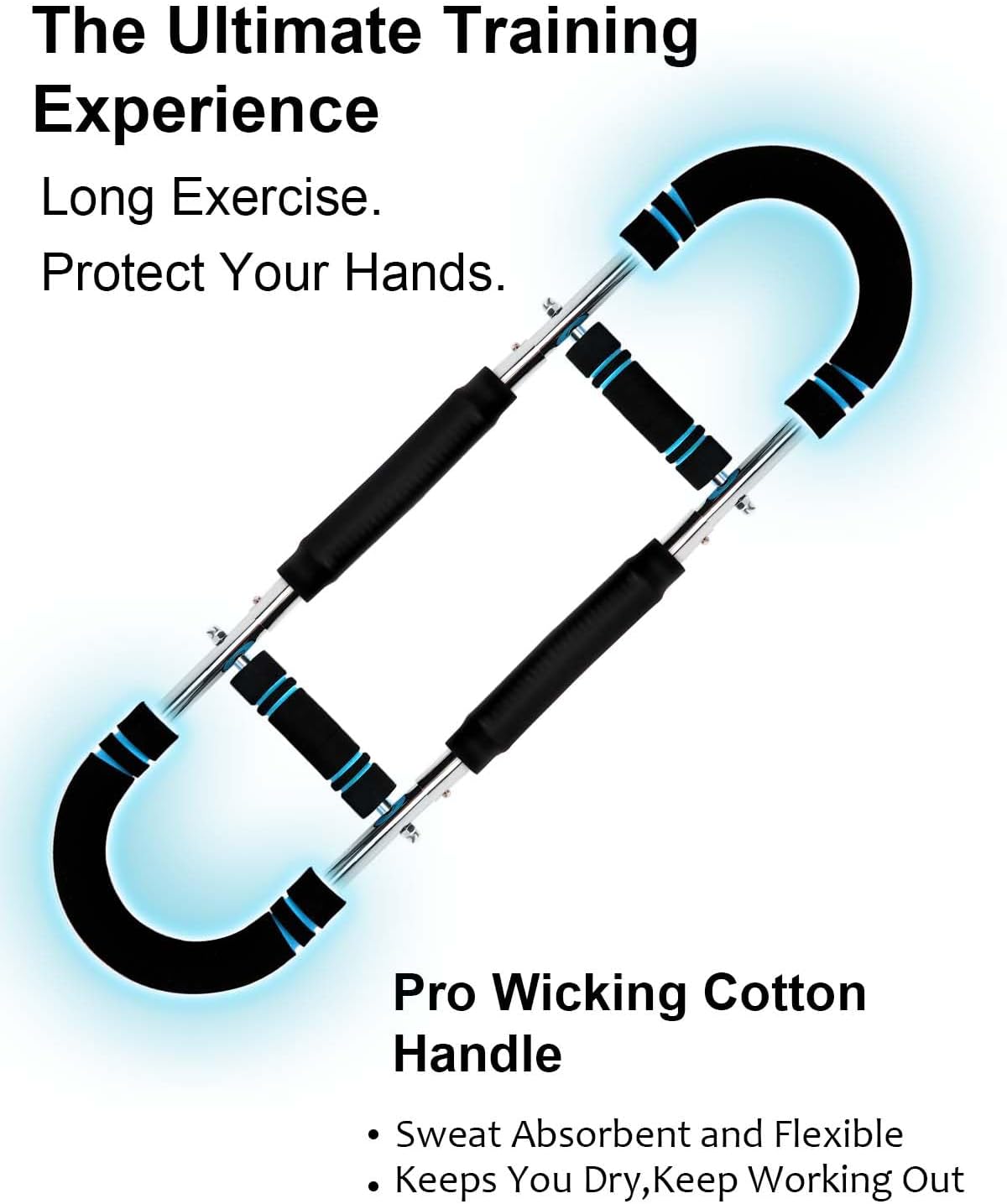 Glofex Twister Arm Chest Trainer - Adjustable 60-90lbs Resistance Bar Home Gym,Strength Training Exerciser Equipment for Men,Portable Muscle Builder Chest Clip Muscle Workouts Device - Image 3