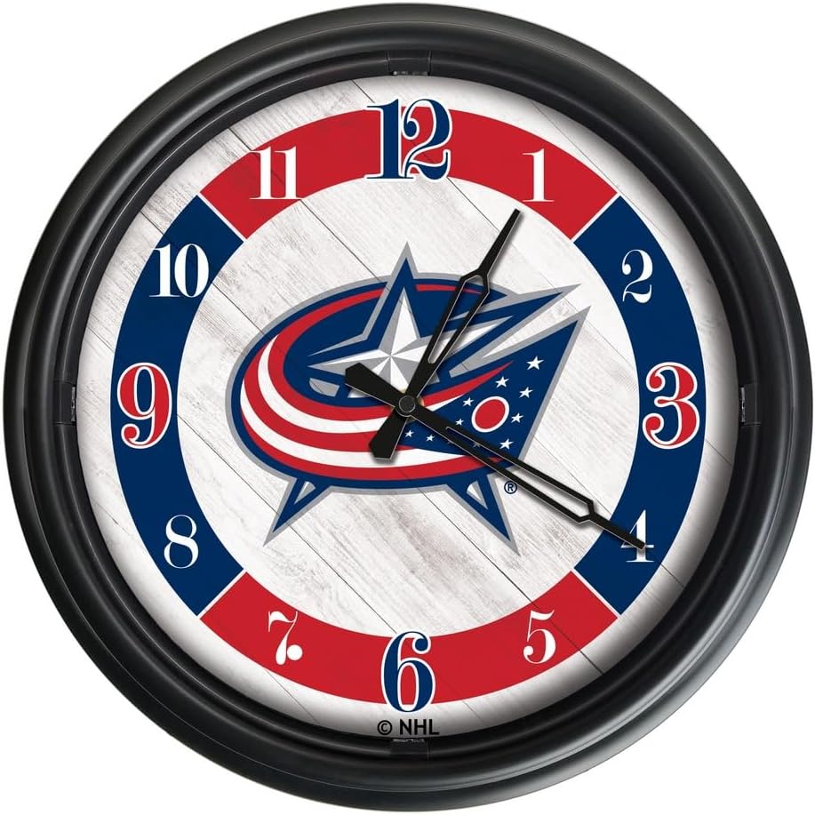 Holland Bar Stool Co. Columbus Blue Jackets Indoor/Outdoor LED Wall Clock