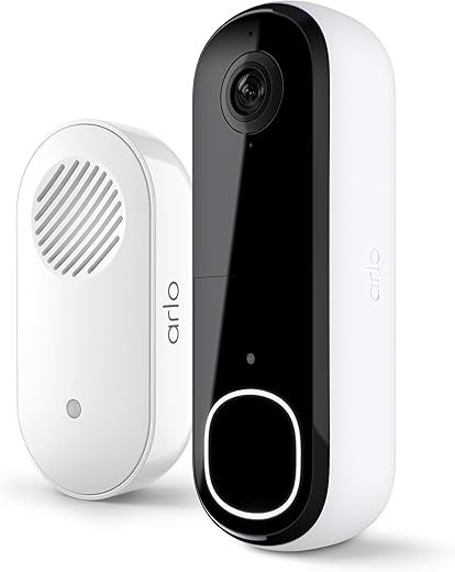 Arlo 2K Wireless Smart Video Doorbell with Chime
