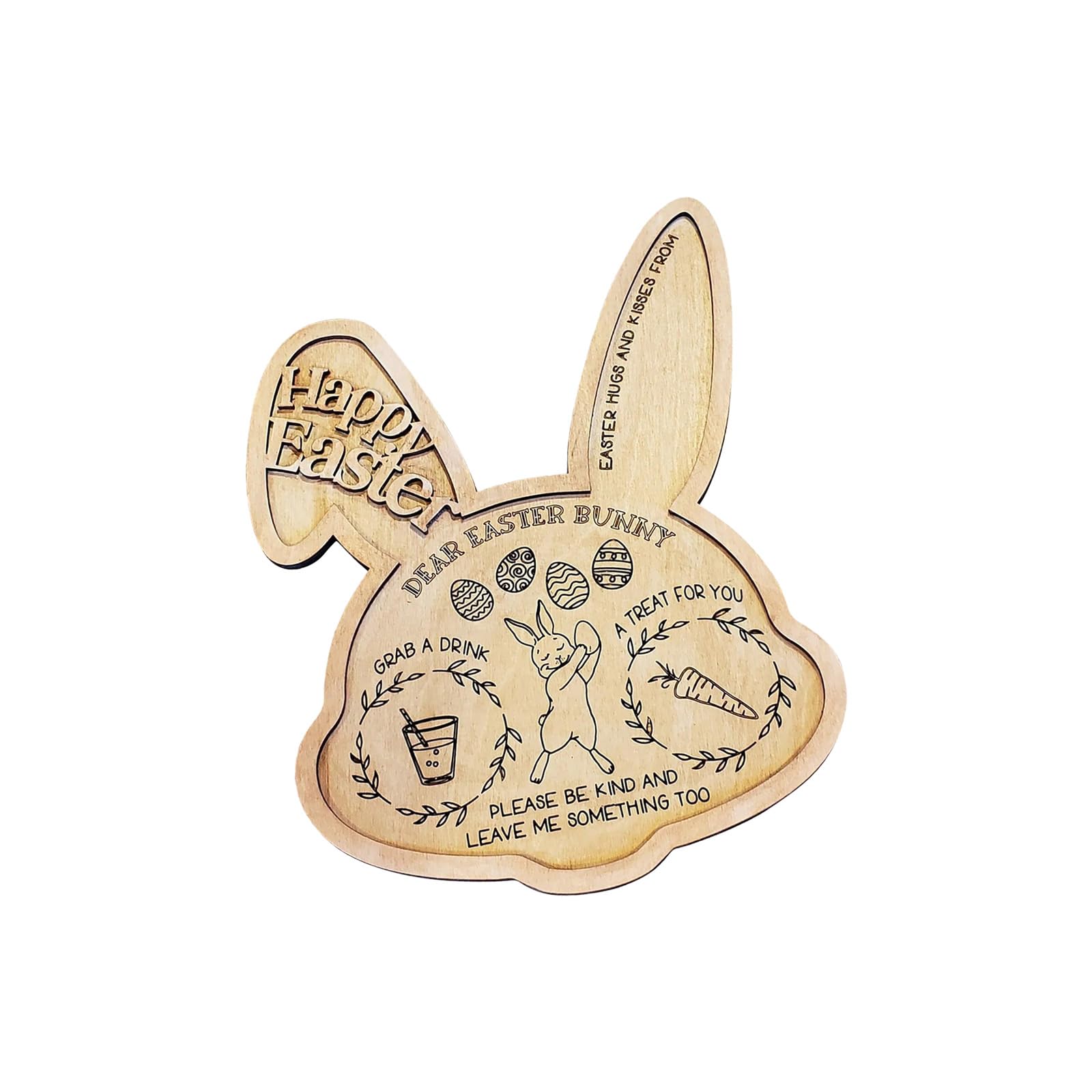 jiingekk Rabbits Charcuterie Tray Decorative Plate Fillable Box for Home Decor Wood Serving Platters and Tray Wooden Rabbits