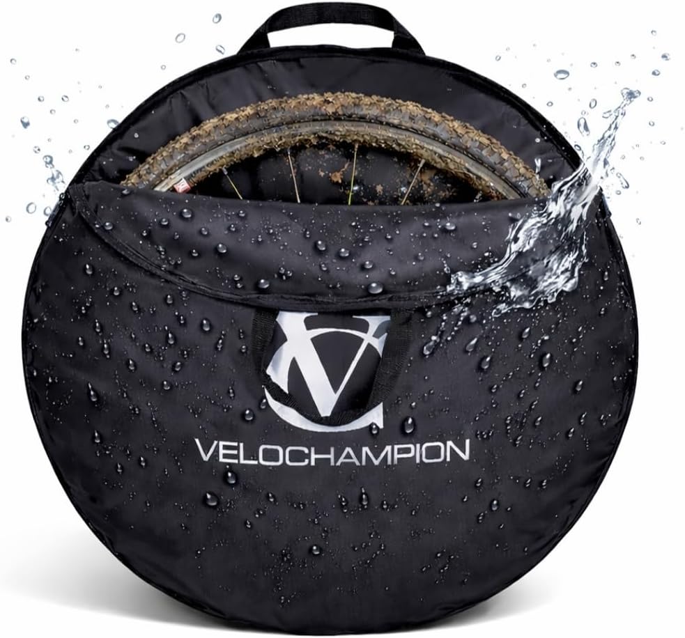 VeloChampion Waterproof Bicycle Wheel Bag Storage Cover | Mountain, Road, Gravel or Kids BMX | 650b. 700c. 16” 20” 24” 26” 27.5” 29” Bike Wheelset Transport Travel Case