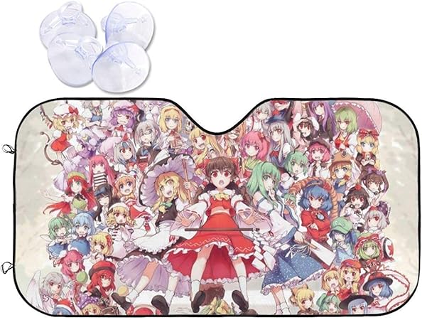 Amazon 車用サンシェード アニメ 漫画 人気キャラクター ゲーム 遮光サンシェード 車用フロントシェード 車用品 高温隔離 四季対応 吸盤式 130ｘ70 Cm 140 X 76cm サンシェード 車 バイク