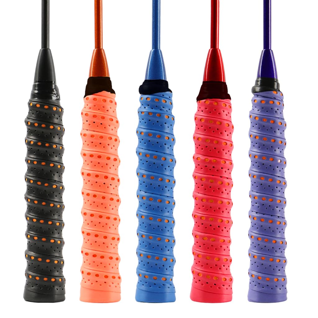 Proberos® 5 Pcs Badminton Racket, Anti Slip Sweat Absorption Badminton Racket Grip Tape, Color Overgrips for Racket Sports Pickleball Racket Tennis Racket Fishing Rod-image-14