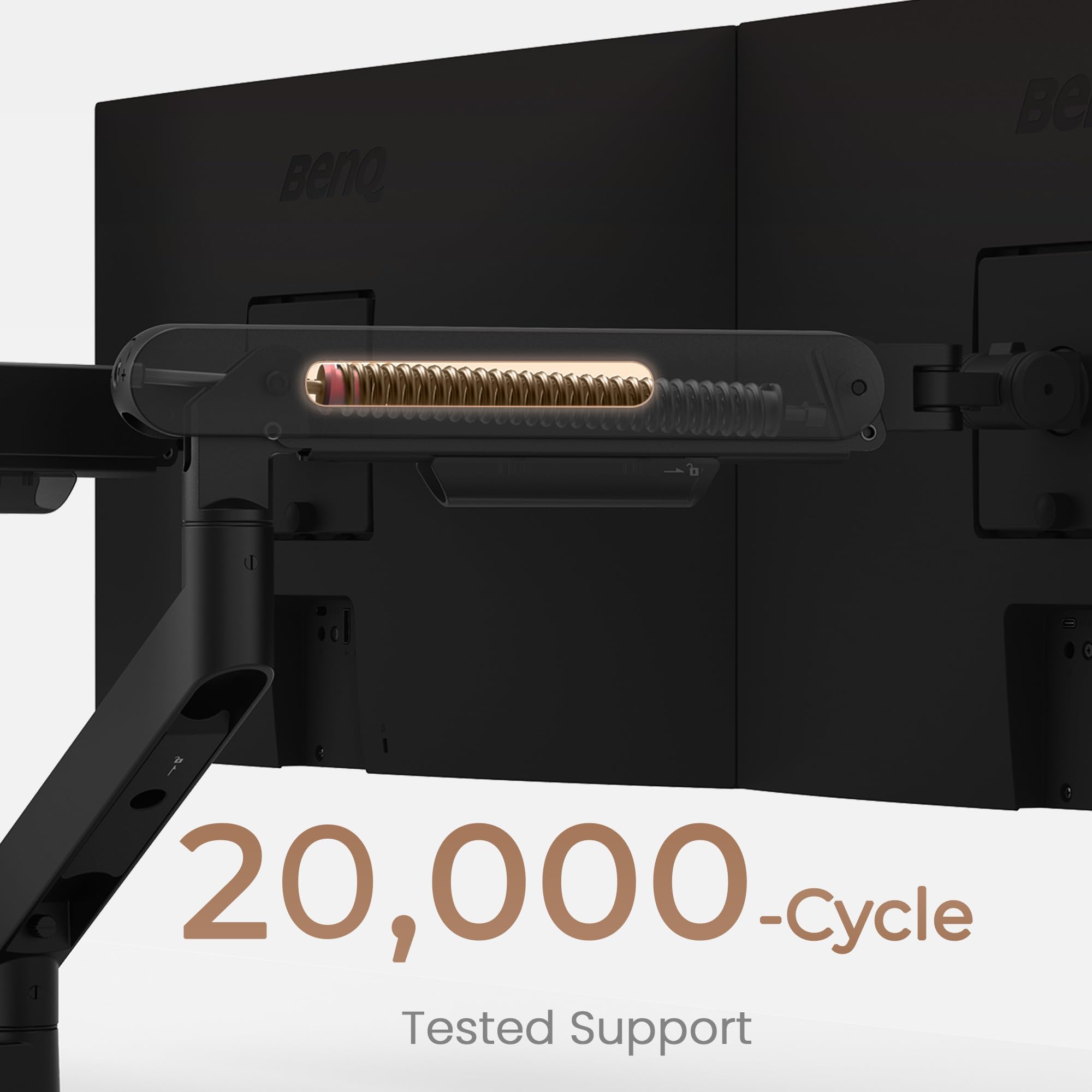 BenQ Ergo Arm BDL01 – Braccio per monitor, regolazione fluida, supporto da scrivania stabile, compatibile VESA, supporta fino a 35" e 11 kg per braccio. Adatto a scrivanie con spessore 10~50 mm