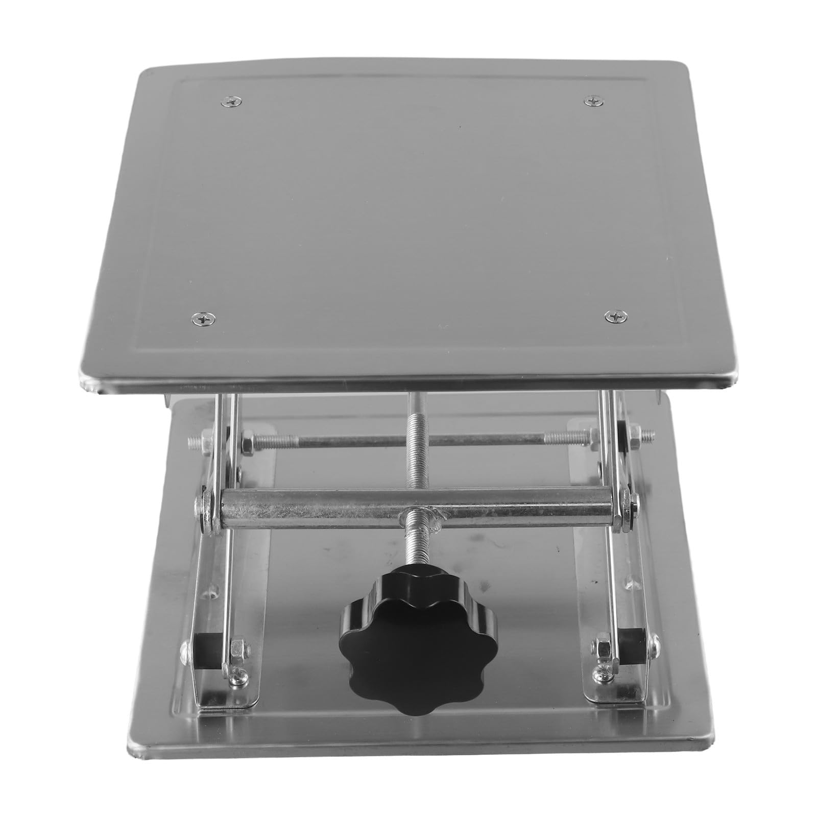 Verstellbarer manueller Laborständer, Edelstahl, Höhe 85-280 mm, 200 x 200 mm Basis für Physik und Chemie-Experimente, vielseitige Plattform