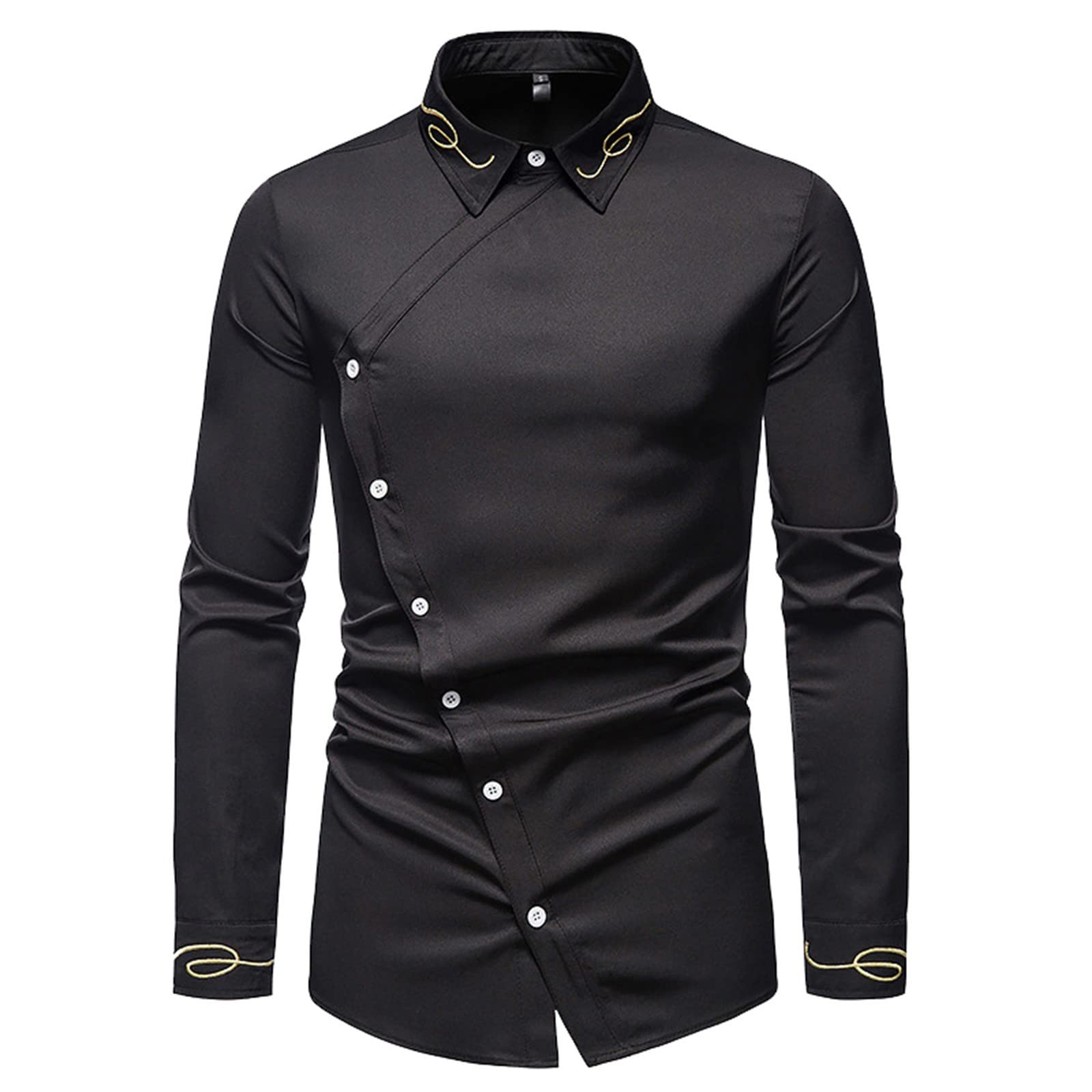 Chemisier col rabattu homme de qualité supérieure style slim - 8