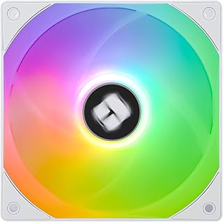 Thermalright TL-C12RW-S V2 CPU Fan 120mm ARGB Case Cooler Fan, 4pin PWM Connector Silent Computer Fan with S-FDB Bearing Included,up to 1500RPM Cooling Fan(White ARGB)