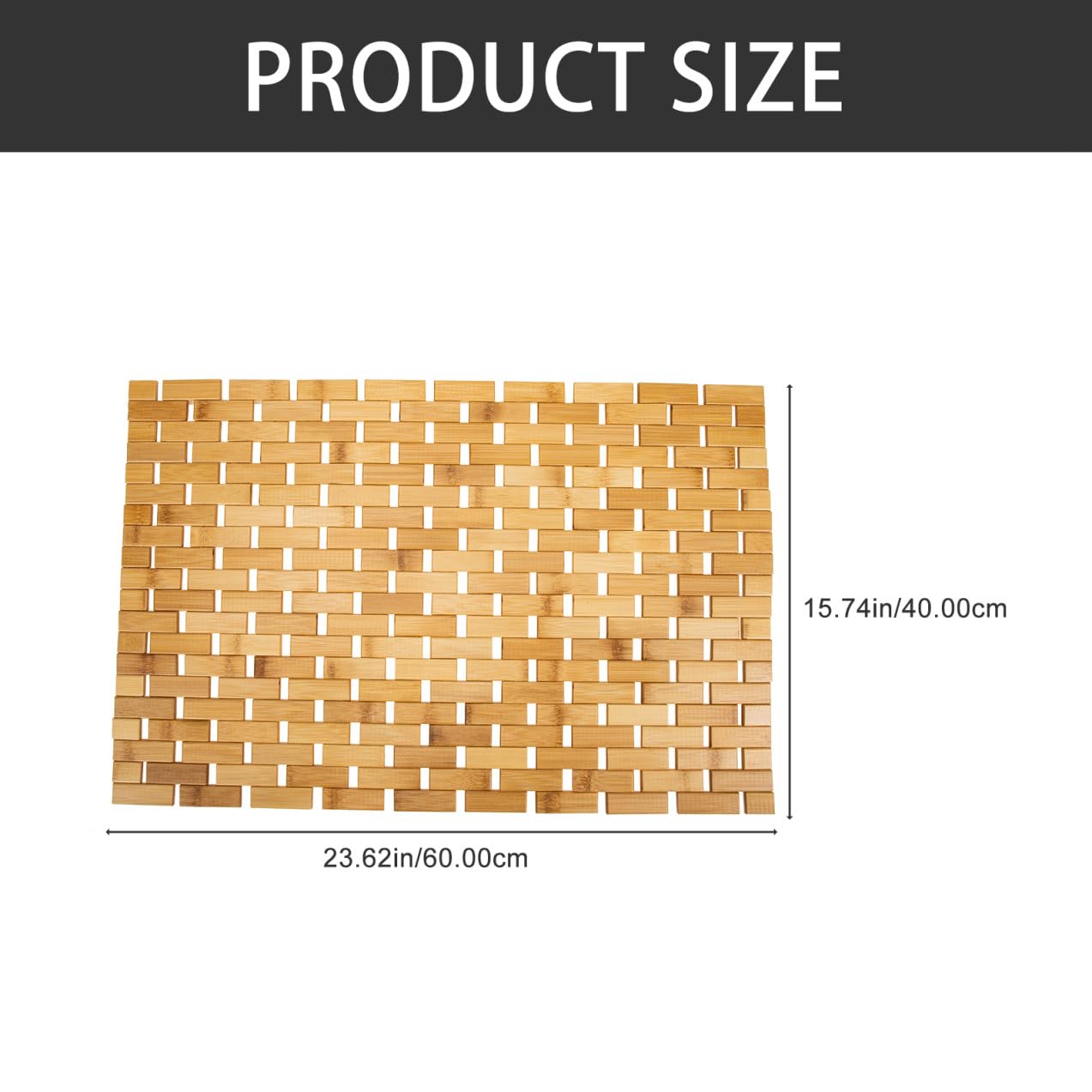 Cabilock Alfombra De Baño De Bambú Felpudos De Madera Alfombrilla De Ducha Alfombrillas De Baño para Inodoro Alfombra De Baño Lavable Alfombra De Ducha contra Puerta Absorber Agua Plantilla