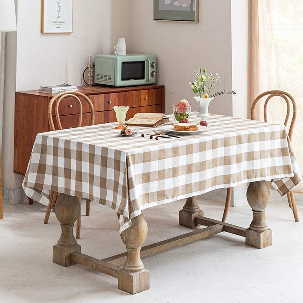 Nappe de fête marron 140x240 nappe de table lavable et vêtement de table
