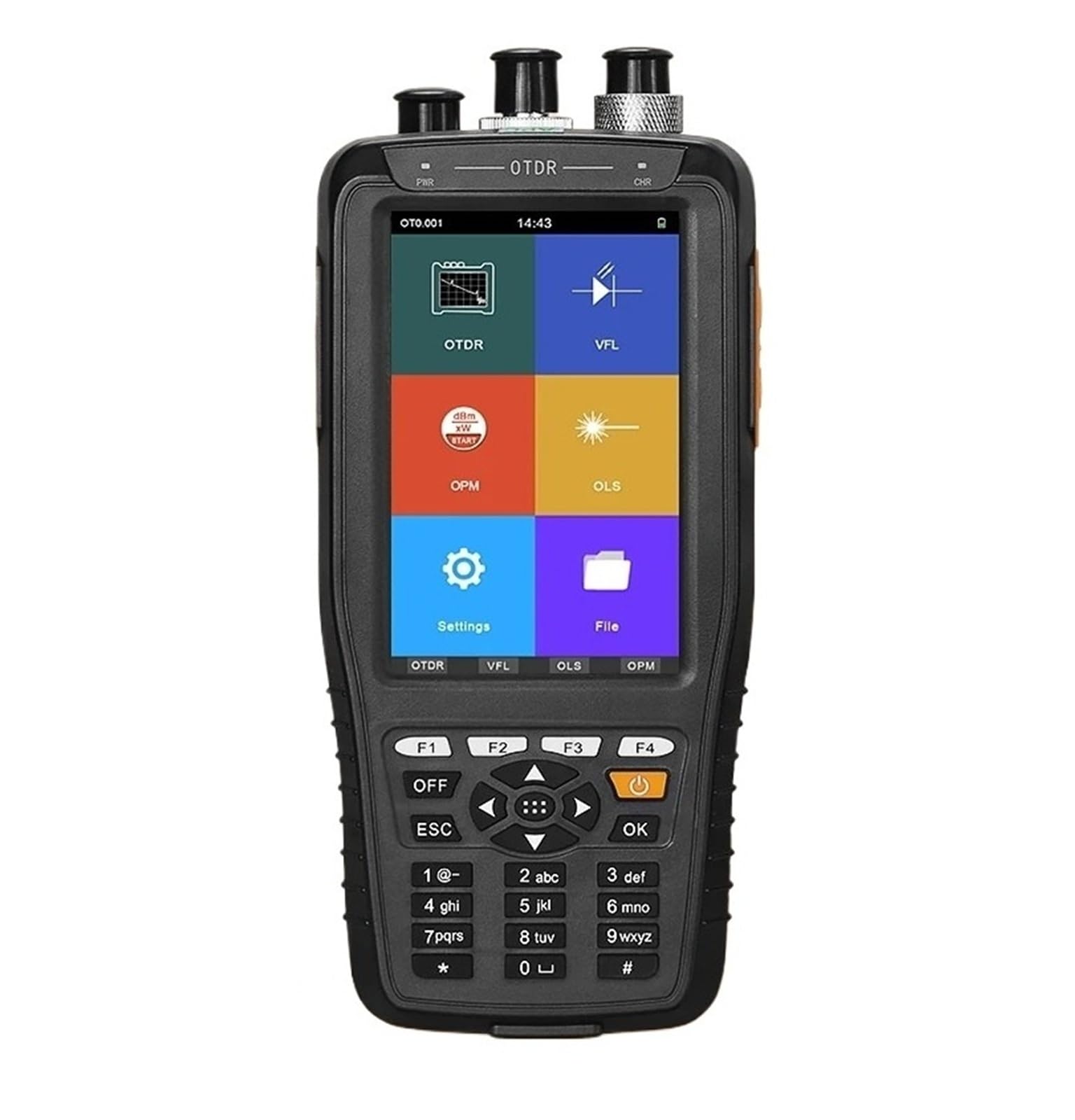 OTDR portatif 28U/28A avec écran tactile 1550nm, réflectomètre optique dans le domaine temporel, testeur de Fiber optique avec VFL(10mW)/OPM(UPC)