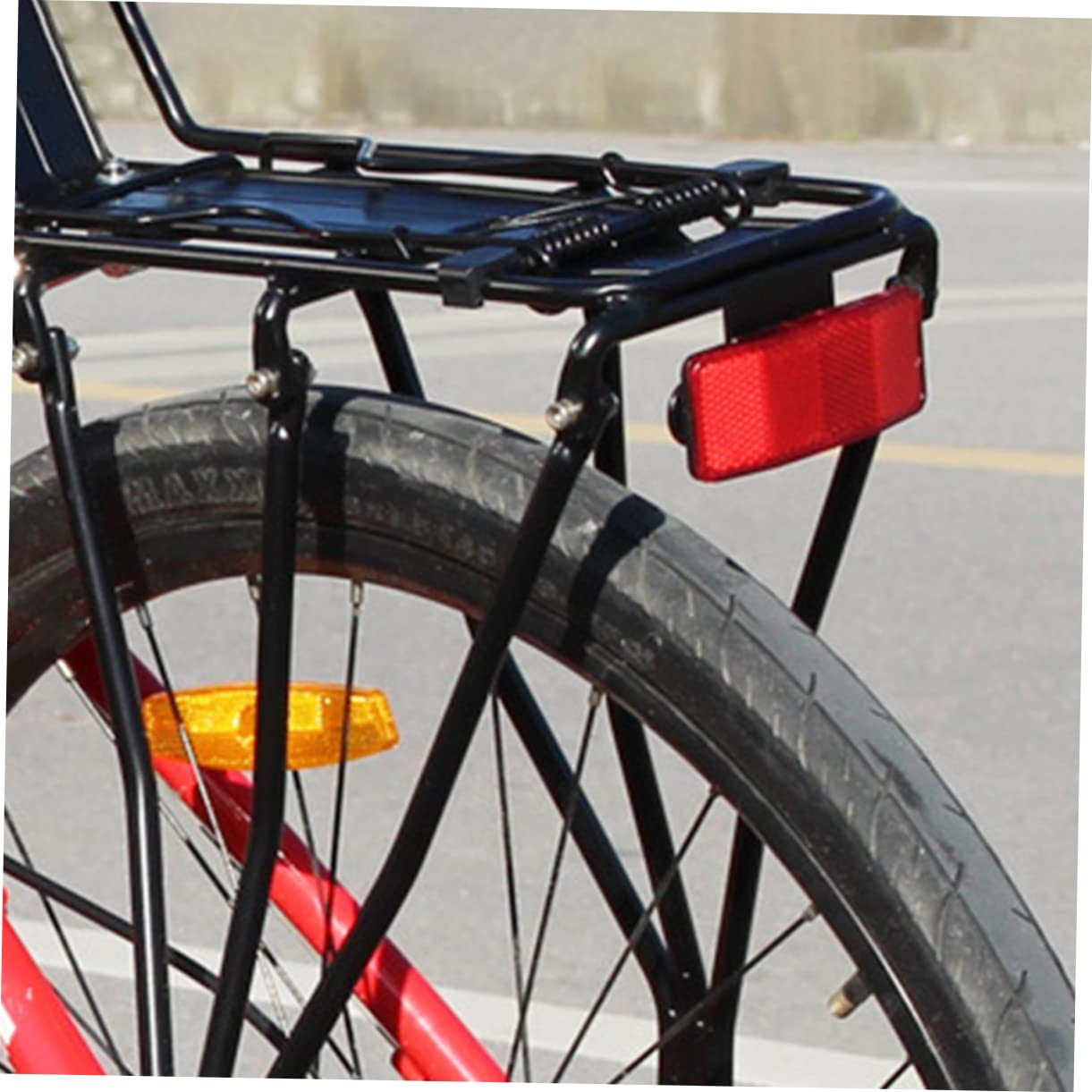 HEMOTON 1 Set Bike Reflectors Front Handlebar Rear Wheel Reflectors Safety Bike Lights for Night Riding