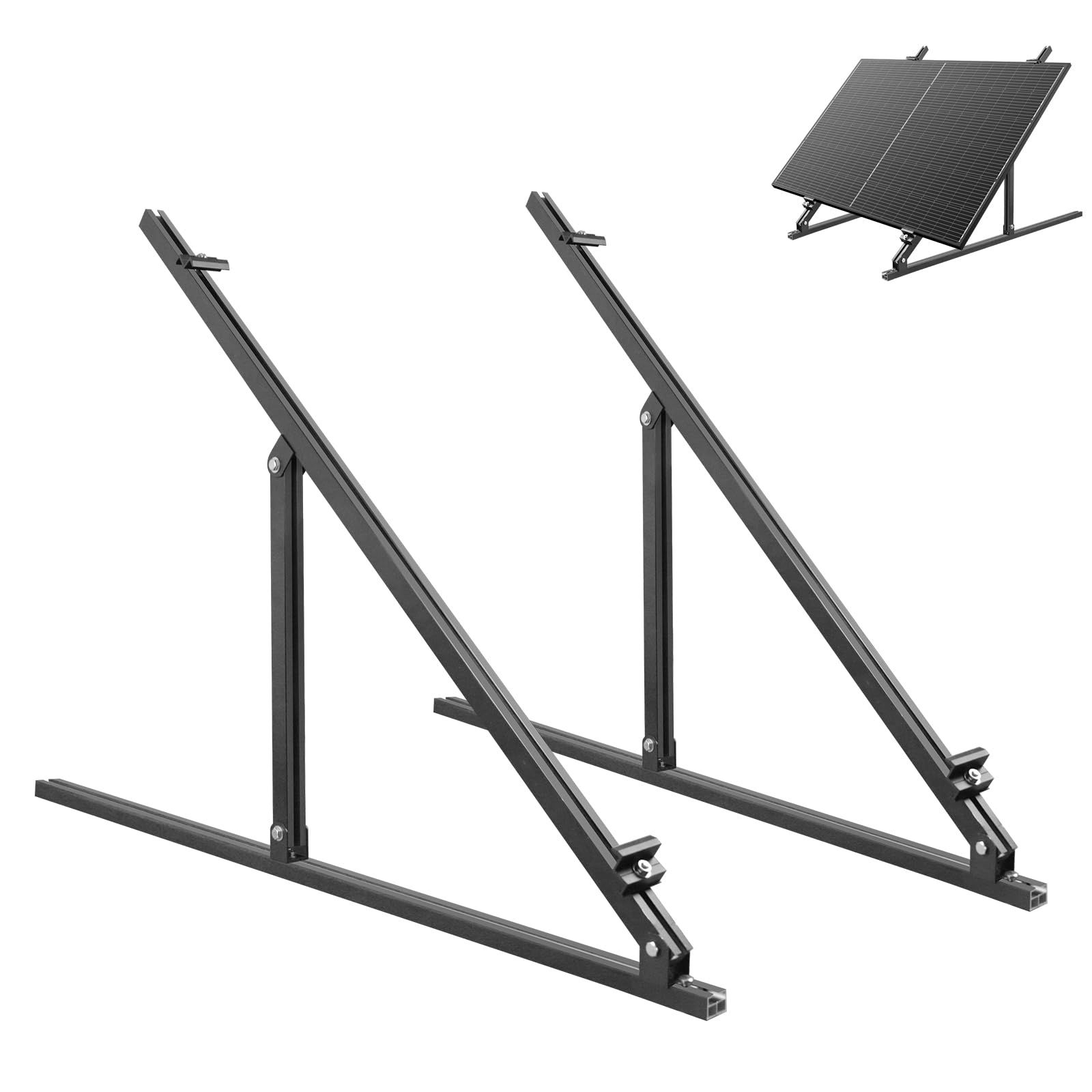DOKIO Supporto per centrale elettrica da balcone, 126 cm (set da 2 pezzi)