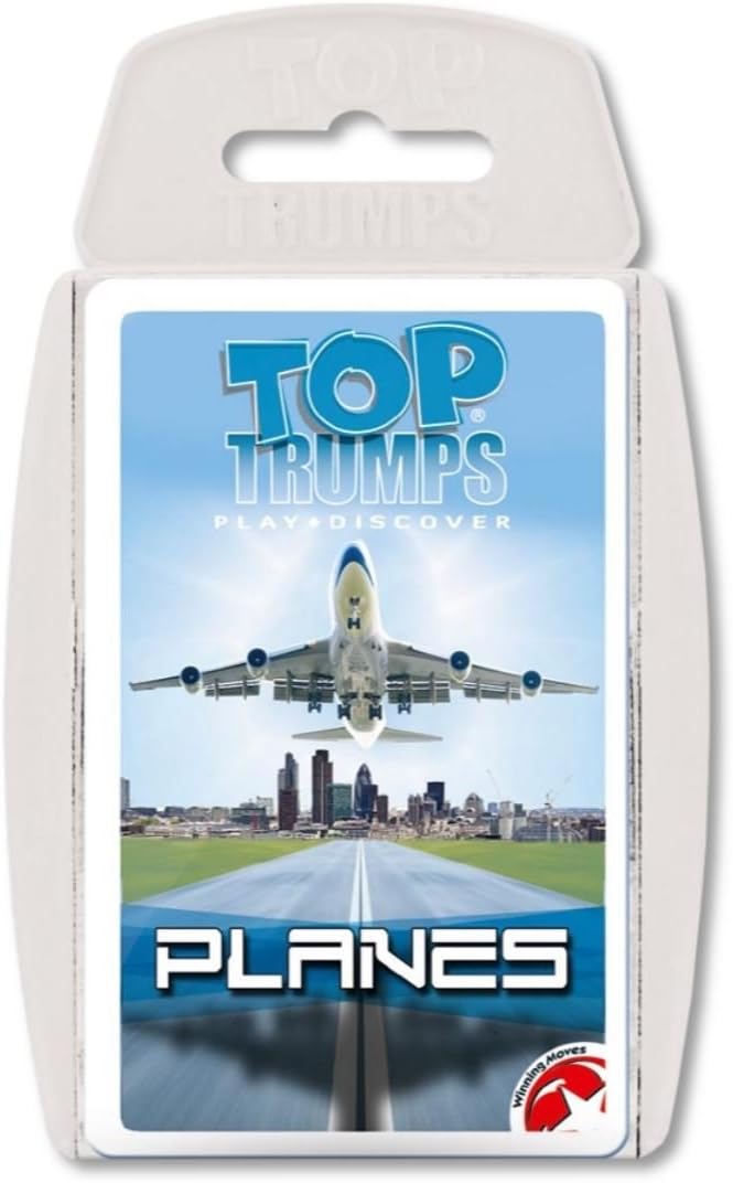Top Trumps Passenger Planes Card Game, learn about the Space Shuttle Columbia and Boeing 777 in this educational pack, gift for ages 6 plus