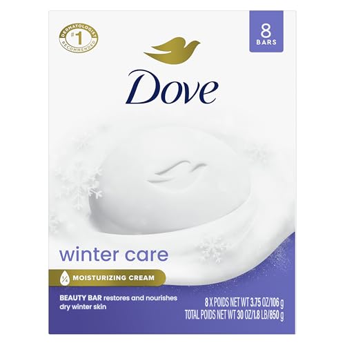Dove Beauty Bar Soap Winter Care, 8 Bars for Nourished
