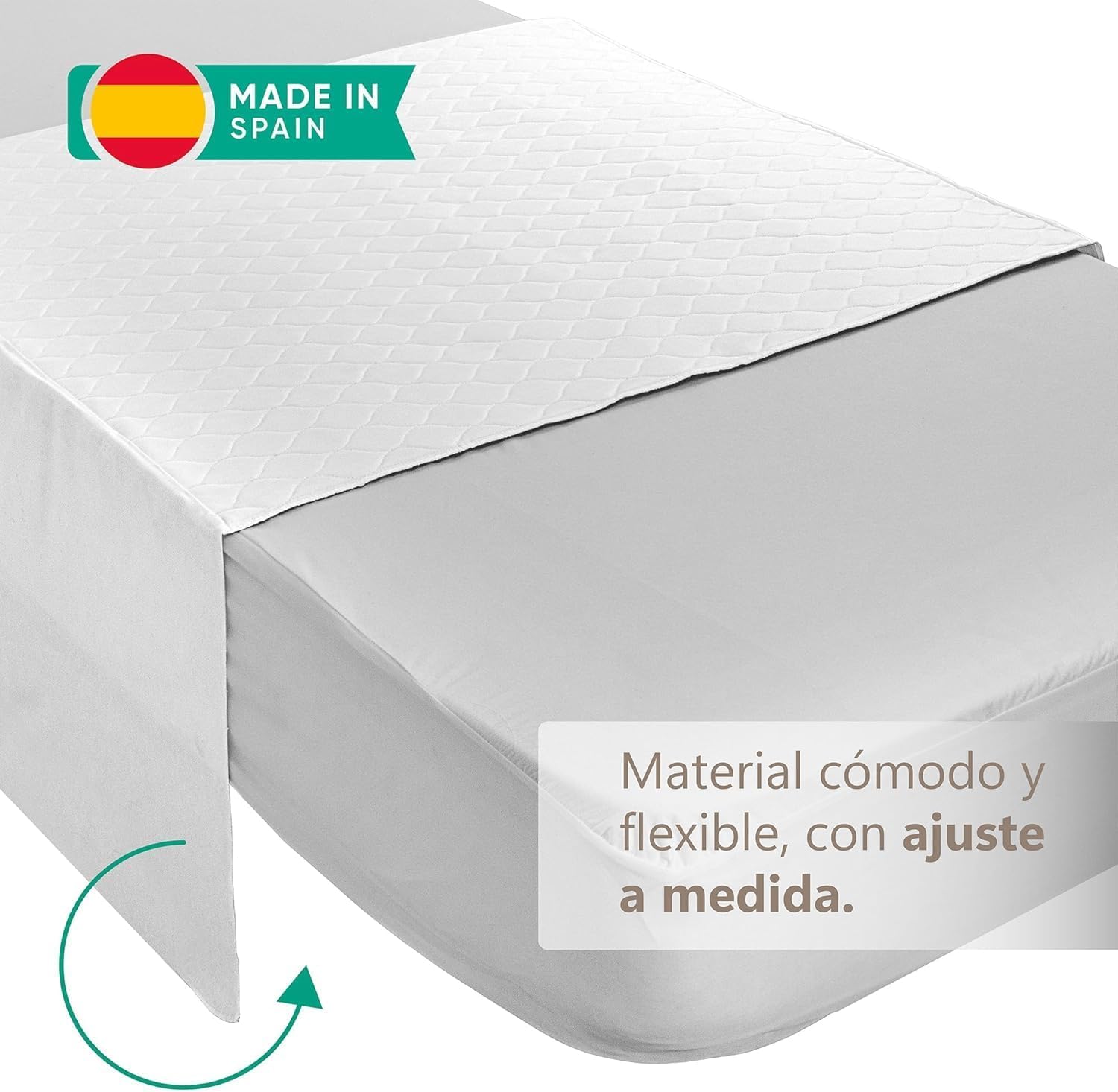 Empapadores Cama Adultos Lavable y Ajustable, Protector Colchón, Impermeable, Reutilizable, 4 Capas, Más de 200 Lavados. Fabricado en España. (1, 180x85 (2 Unidades))