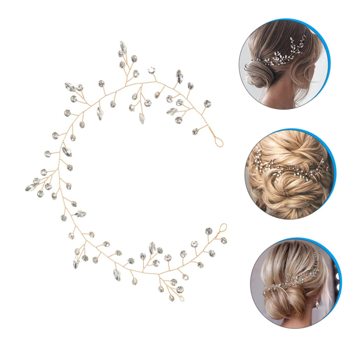 FRCOLOR 4 Piezas De Tocado De Novia Con Elegantes Diamantes De Imitación Para El Cabello Para Bodas Para Damas De Honor Y Damas De Honor.