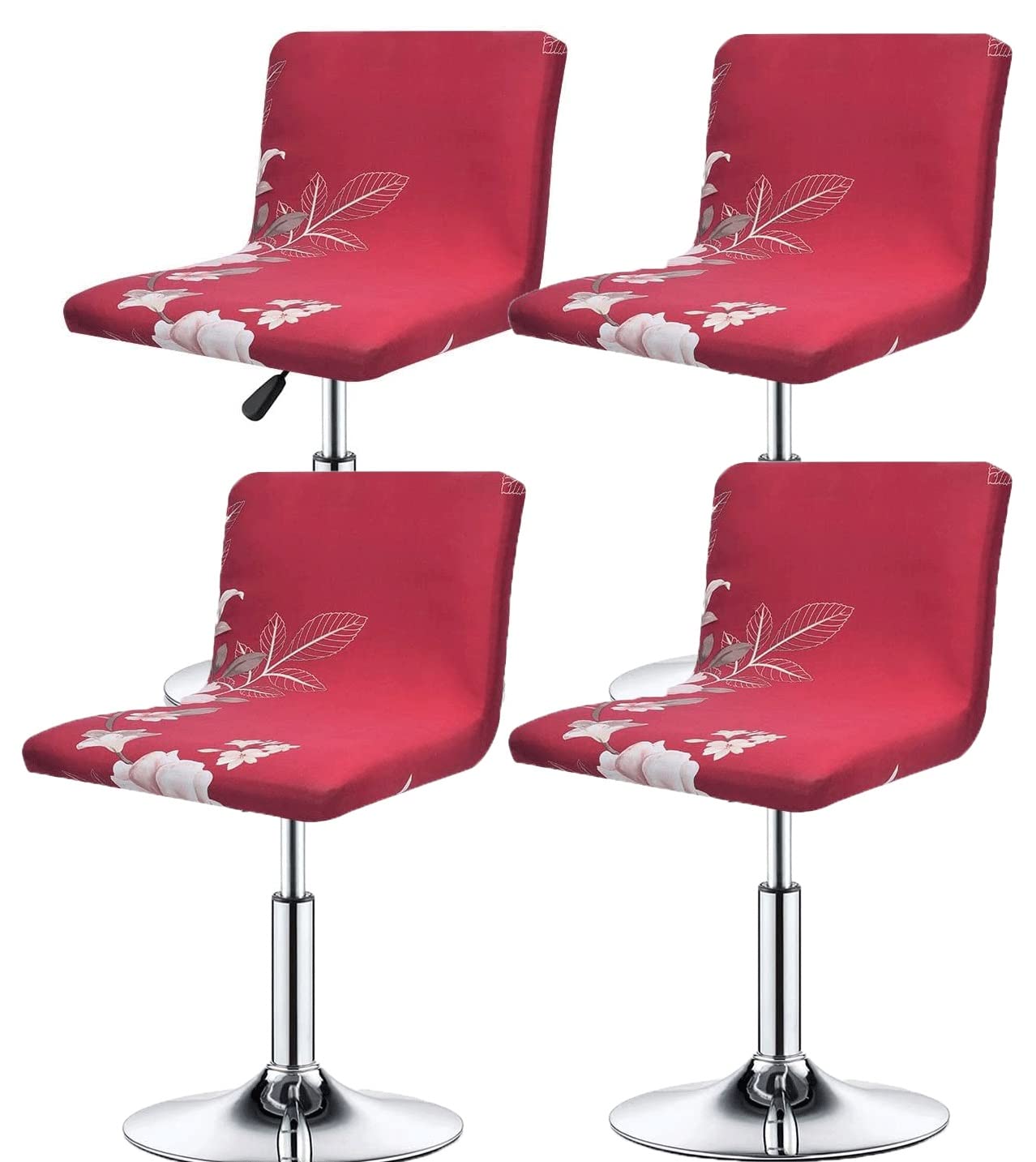 SDNAM Velvet Bar Stool Covers Barstool Chair Slipcovers Covers 2/4 Pack Stretch Slipcover Pattern for Short Swivel Dining Chair-Counter Height Side Chairs (Color : #34, Size : 4PCS)