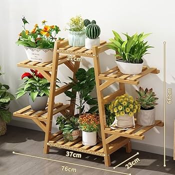 Amazon | 多段式 フラワースタンド ガーデンラック簡単組み立て 棚