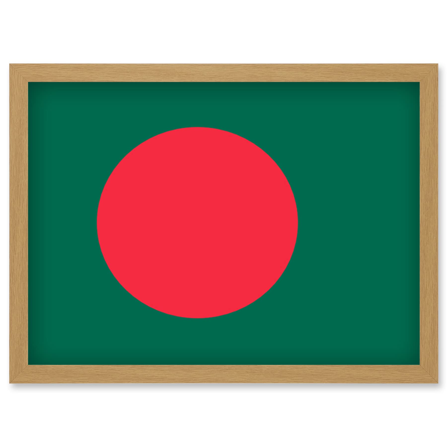 Artery8 Bangladesh National Flag Patriotic Vexillology World Flags Country Region Poster Artwork Framed Wall Art Print A4